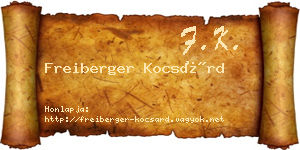 Freiberger Kocsárd névjegykártya